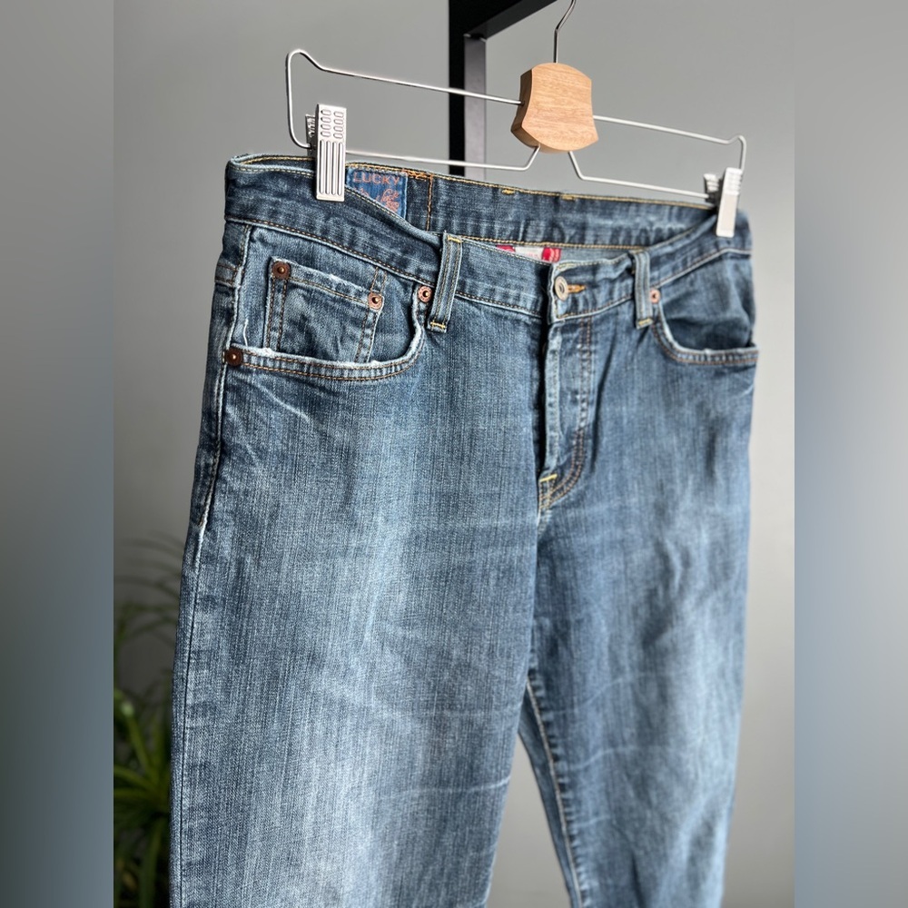 Lucky Brand by Gene Montesano Women’s Stretch Button Fly Boot Cut Jeans Pants 10 - Picture 3 of 6